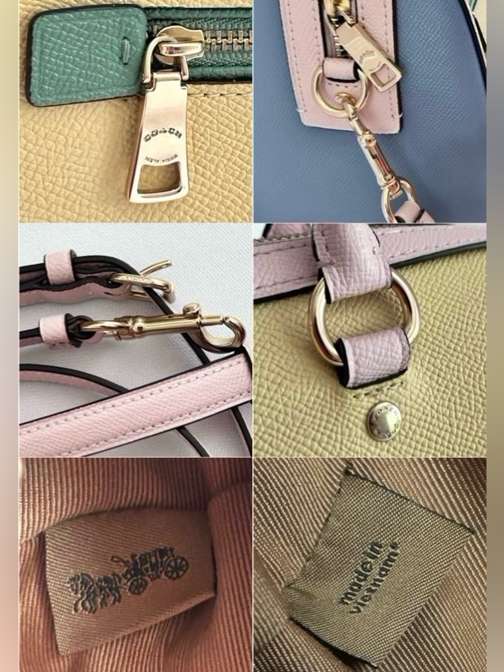 Coach Rowan Colorblock Structured Satchel Crossbody Strap C3428 10.5”x6.25” EUC - Picture 16 of 16